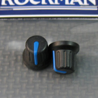 These are those cool rubberized control knobs that are only found on the Rockman Ultimatum DG, the Acoustic Guitar Pedal (both gray and blue footswitch) and the A12-50 Amp.