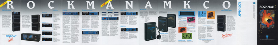 Rockman 7 page foldout product brochure